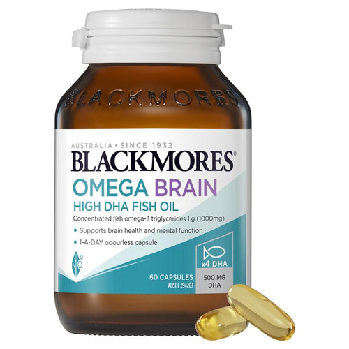 Blackmores Omega Brain High DHA Fish Oil 60 Capsules - Vitamins 4 You