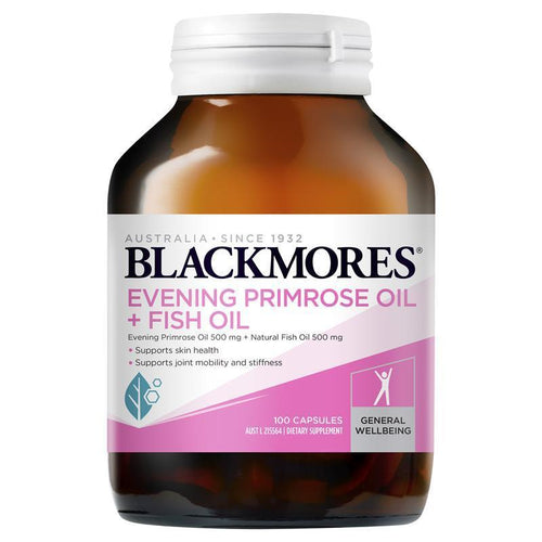 Blackmores Evening Primrose Oil + Fish Oil Omega-3 Skin Health 100 Capsules - Vitamins 4 You