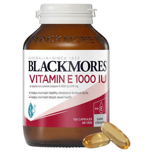 Blackmores Vitamin E 1000IU Cholesterol Health 100 Capsules - Vitamins 4 You
