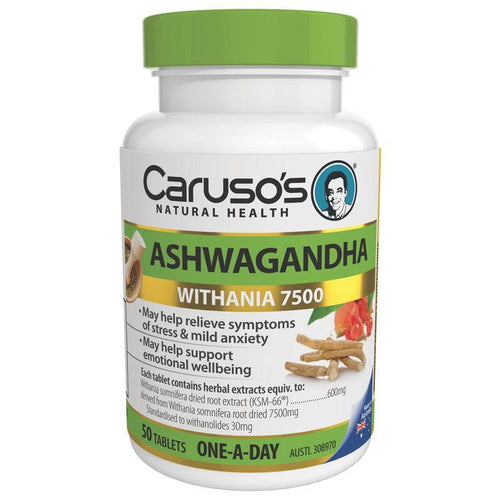 Caruso's Ashwagandha 50 Tablets - Vitamins 4 You