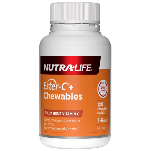 Nutra-Life Ester-C+ 120 Chewables Tablets - Vitamins 4 You