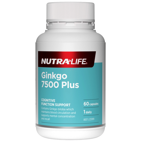 Nutra-Life Ginkgo 7500 Plus 60 Capsules - Vitamins 4 You