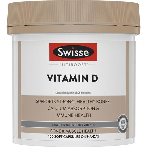 Swisse Ultiboost Vitamin D 400 Capsules - Vitamins 4 You