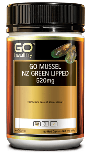 Go Healthy Mussel NZ Green Lipped 520mg 180 Capsules - Vitamins 4 You