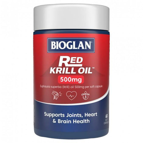 bioglan red krill oil triple action 500mg 60 capsules