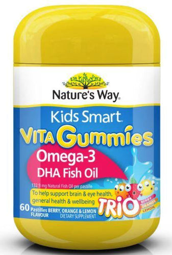 Nature's Way Kids Smart Vita Gummies Omega-3 DHA Fish Oil 60 Pastilles - Vitamins 4 You