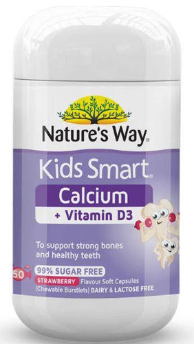 Nature's Way Kids Smart Burstlets Calcium + Vitamin D3 50 Capsules - Vitamins 4 You