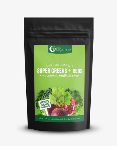 Nutra Organics Super Greens + Reds 1kg - Vitamins 4 You