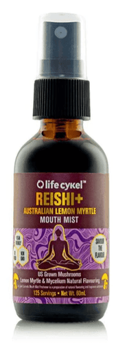 Life Cykel Reishi and Lemon Myrtle Mouth Mist 60ml (125 Servings) - Vitamins 4 You