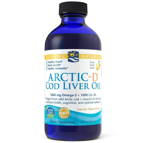 Nordic Naturals Arctic-D Cod Liver Oil Lemon 237ml Vitamins 4 You