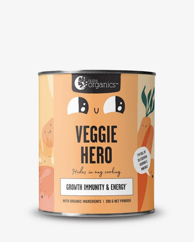 Nutra Organics Veggie Hero (Growth Immunity & Energy) 200g - Vitamins 4 You