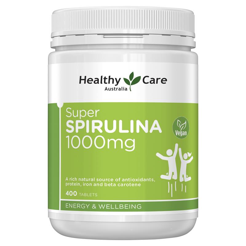 Healthy Care Super Spirulina 400 Tablets - Vitamins 4 You