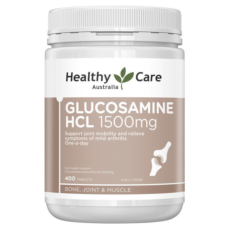 Healthy Care Glucosamine HCL 1500mg 400 Tablets - Vitamins 4 You