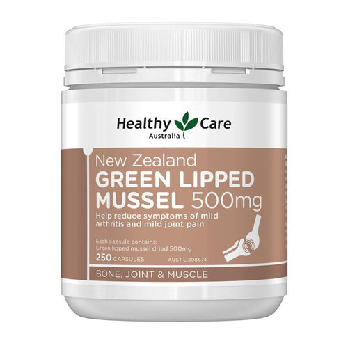 Healthy Care New Zealand Green Lipped Mussel 250 Capsules - Vitamins 4 You