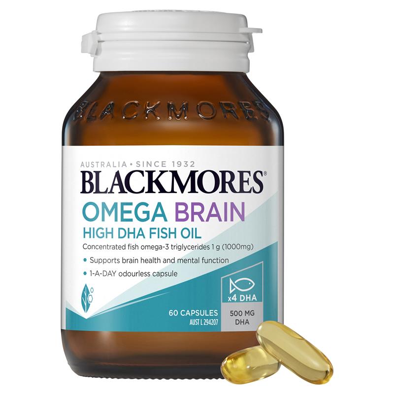 Blackmores Omega Brain High DHA Fish Oil 60 Capsules - Vitamins 4 You