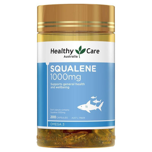 Healthy Care Squalene 1000mg 200 Capsules - Vitamins 4 You