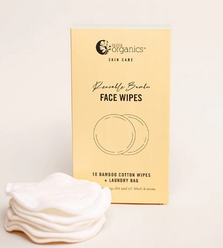 Nutra Organics Reusable Bamboo Face Wipes - Vitamins 4 You