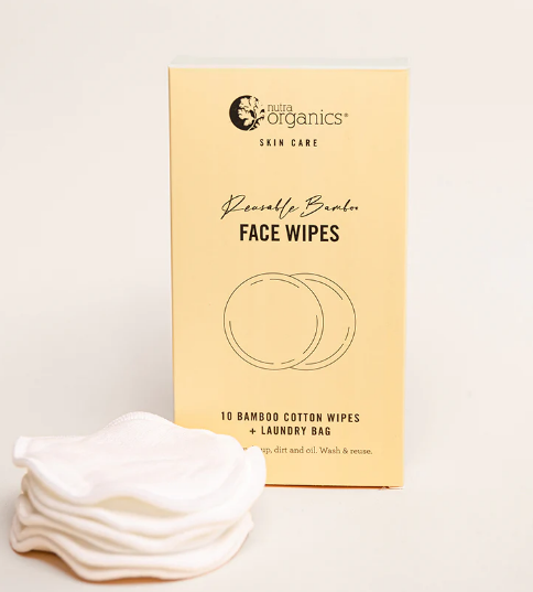 Nutra Organics Reusable Bamboo Face Wipes - Vitamins 4 You