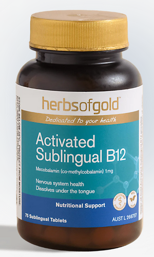 Herbs of Gold Activated Sublingual B12 75 Sublingual Tablets - Vitamins 4 You