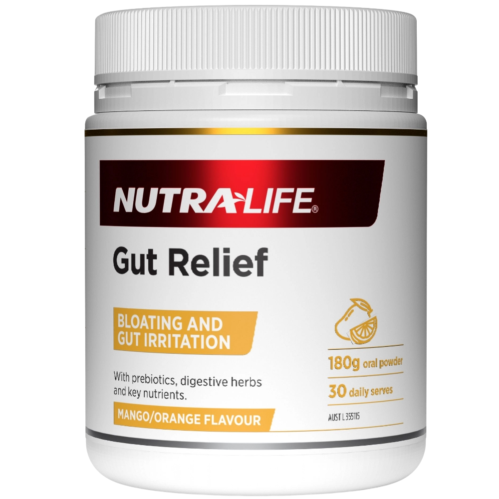 Nutra-Life Gut Relief 180g (Mango/Orange Flavour) - Vitamins 4 You