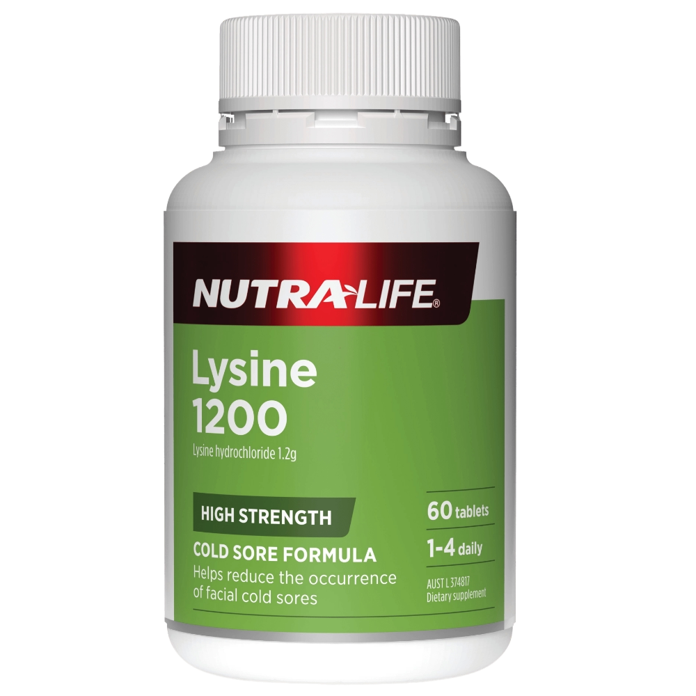 Nutra-Life Lysine 1200mg 60 Tablets - Vitamins 4 You