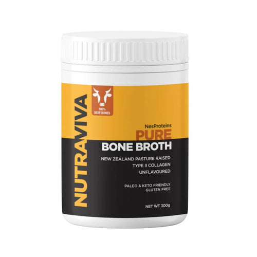 Nutraviva Bone Broth Pure (Beef) Unflavoured 300g - Vitamins 4 You