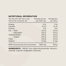 Load image into Gallery viewer, Switch Nutrition 100% Pure NMN 60 Capsules
