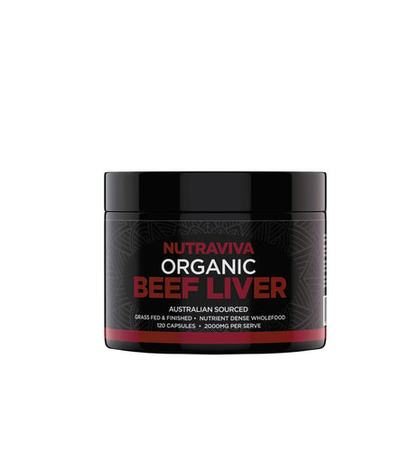 Nutraviva Organic Beef Liver 120 Capsules - Vitamins 4 You