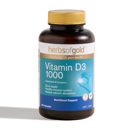 Herbs of Gold Vitamin D3 1000 240 Capsules - Vitamins 4 You
