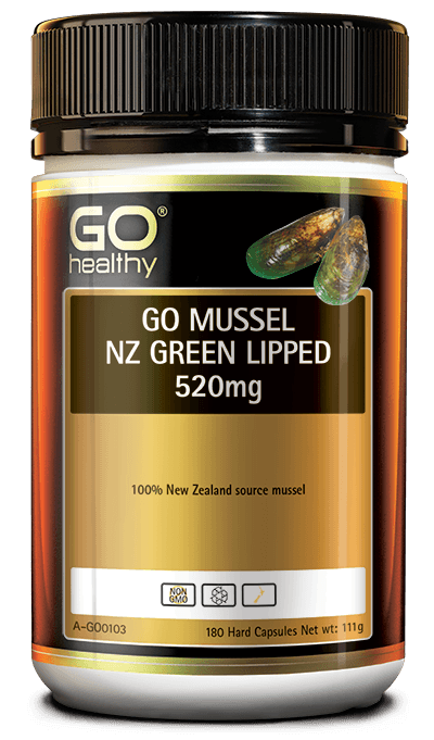 Go Healthy Mussel NZ Green Lipped 520mg 180 Capsules - Vitamins 4 You